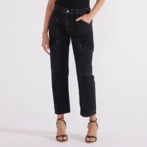 NWOT Etica Pax Slim Cargo Jeans in Black Rock